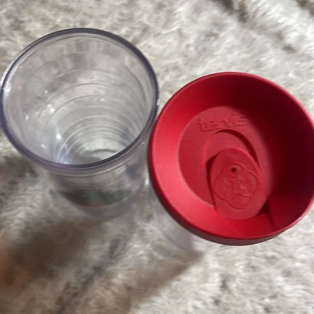 Festive Holiday tervis  Tumbler Set with Red Lid